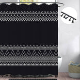 BOHEMIAN SIMPLE GEOMETRIC TASSEL SHOWER CURTAIN_CWMM1806