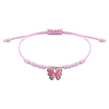 PINK FOUR LEAF CLOVER LOVE WOVEN BRACELET_CWAJE0732