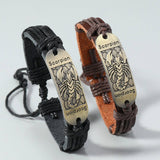 SIMPLE HAND WOVEN VINTAGE LEATHER BRACELET_CWMM4521