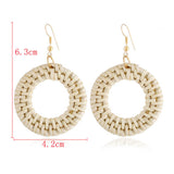BRAIDED ROUND DROP EARRINGS_CWAJE0443