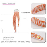 CHECKERBOARD HAIRPIN HEADBAND WIDE BRIM HEADBAND_CWAHA4380