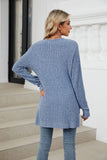 Solid-Color Casual Pocket Long-Sleeved Cardigan