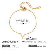 18K GOLD TITANIUM LETTER NECKLACE BRACELET SET_CWAJE4743