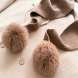 Cozy Knit Pom Pom Scarf Warm Winter Wrap_Cwasc03459