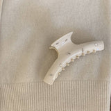 Rhinestone Hair Claw Simple Elegant Shark Clip_Cwaha07964