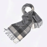 100% WOOL PLAID SCARF RED CHECK WINTER WARMTH_CWASC2325