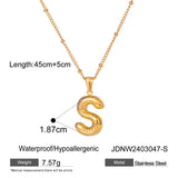 NICHE ALL MATCH TEMPERAMENT GLOSSY LETTER NECKLACE_CWAJE1893