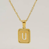 FASHION 26LETTER STAINLESS STEEL PENDANT NECKLACE_CWAJE0678