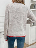 Valentines Day Half Turtleneck Love Jacquard Pullover