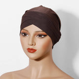 FASHION CRYSTAL LINEN TWO LAYER CROSS HEADSCARF_CWASC2458