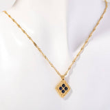 STAINLESS STEEL DECEMBER BIRTHSTONE NECKLACE_CWMM3920