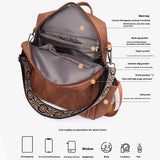 RETRO LARGE CAPACITY CASUAL TRAVEL BACKPACK PURSE_CUAB0185