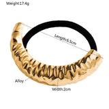 NEW MINIMALIST GEOMETRIC METAL PONYTAIL HAIR TIE_CWAHA6211