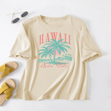CASUAL COCONUT TREE TEE FOR WOMEN OVERSIZED_CWTTS1467