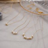 SMALL TEMPERAMENT PEARL CLAVICLE NECKLACE_CWAJE1669