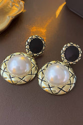 ROUND PEARL DANGLE FASHION EARRINGS_CWAJE0315