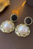 ROUND PEARL DANGLE FASHION EARRINGS_CWAJE0315
