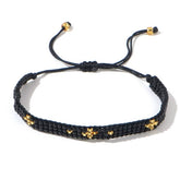 BEADED SMALL CROSS RICE BEAD BRACELET_CWMM3813