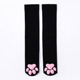CAT PAW PRINT FAUX KNEE HIGH SOCKS_CWMS0865