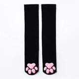 CAT PAW PRINT FAUX KNEE HIGH SOCKS_CWMS0865