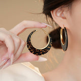 LEOPARD GEOMETRIC VINTAGE EARRINGS_CWAJE2463