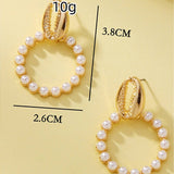 BEACH RESORT STYLE SHELL BEADED EARRINGS_CWAJE1554