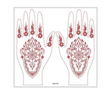 REALISTIC HENNA TATTOO STICKERS BROWN RED LACE_CWMM8361