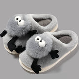 Women Coal Ball Home Shoes Plush Warm Slippers
