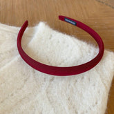 Versatile Retro Wine Red Headband With Thin Edges