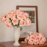 ELEGANT BURNT EDGE ROSE BOUQUET FOR TABLE DECOR_CWMM6578