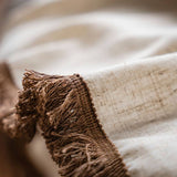 HOUSEHOLD SOLID COLOR KHAKI TASSEL DINING TABLE_CWMM0941