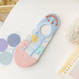 Women Floral Thin Breathable Shallow Socks_Cwms0433