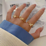 SUPER SHINY ZIRCON BUTTERFLY LOVE RING FOR WOMEN_CWAJE3106