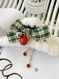 Christmas Fuzzy Hair Clip Bow Hair Claw Clip_Cwasc1594