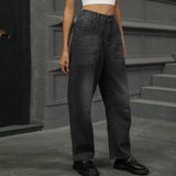 Washed Loose Nine-Inch Harlen Jeans