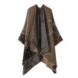 PLAIN ALL MATCH SHAWL KNITTED CAPE SCARF_CWASC2181