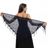 LACE WAVE TRIANGLE SCARF PARTY WRAP FOR WOMEN_CWASC1084