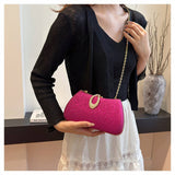 SHOULDER EVENING BAG CHAIN SQUARE BAG CLUTCH BAG_CWAB3253