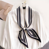 FASHIONABLE DOUBLE LAYER RIBBON ANGLED HEAD SCARF_CWASC1515