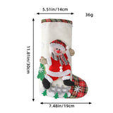 LINEN LARGE CHRISTMAS STOCKING GIFT BAG ORNAMENT_CWMS1432