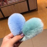 FURRY MINK HAIR CLIP CUTE FLUFFY BB BARRETTE_CWAHA3308