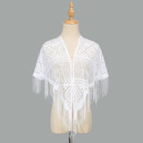 SUMMER WAISTCOAT HOLLOW TASSEL TRIANGLE SHAWL_CWMM1997