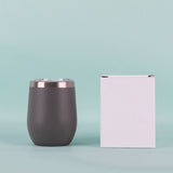 12OZ EGG SHAPE INSULATED WINE TUMBLER CUP_CWMM7905