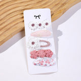 DAISY BB CLIP SET PRINTED CUTE FABRIC CLIPS_CWAHA6701