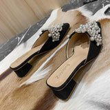 NEW STYLE THICK HEEL PEARL DECORATED SLIPPERS_CWSHS0702