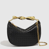 SMALL TWEED STYLE WOVEN CHAIN SHOULDER BAG_CWAB5709