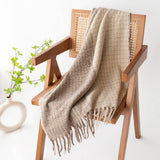SOFT PLAID SCARF VINTAGE TASSEL WOMENS WRAP_CWASC1001