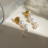 ELEGANT SHELL PEARL TASSEL EARRINGS_CWAJE1368