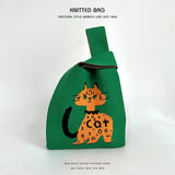 Cartoon Animal Series Knitted Handbag_Cwab2372