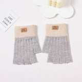 Women'S Autumn And Winter Half Finger Wool Gloves_Cwag0176